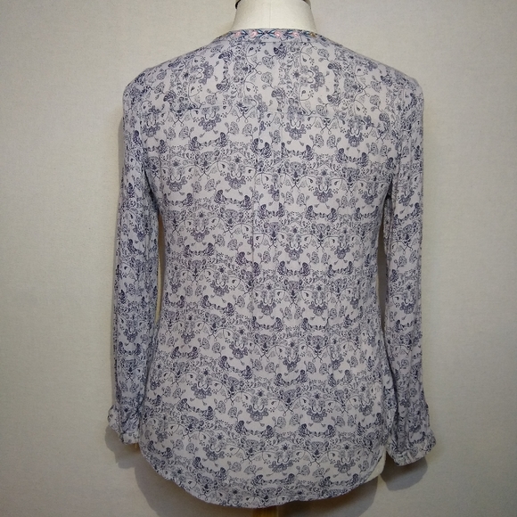 Vintage America Blues Julia Print Embroide… - Picture 3 of 8